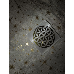 Plaque Selenite Fleur de vie
