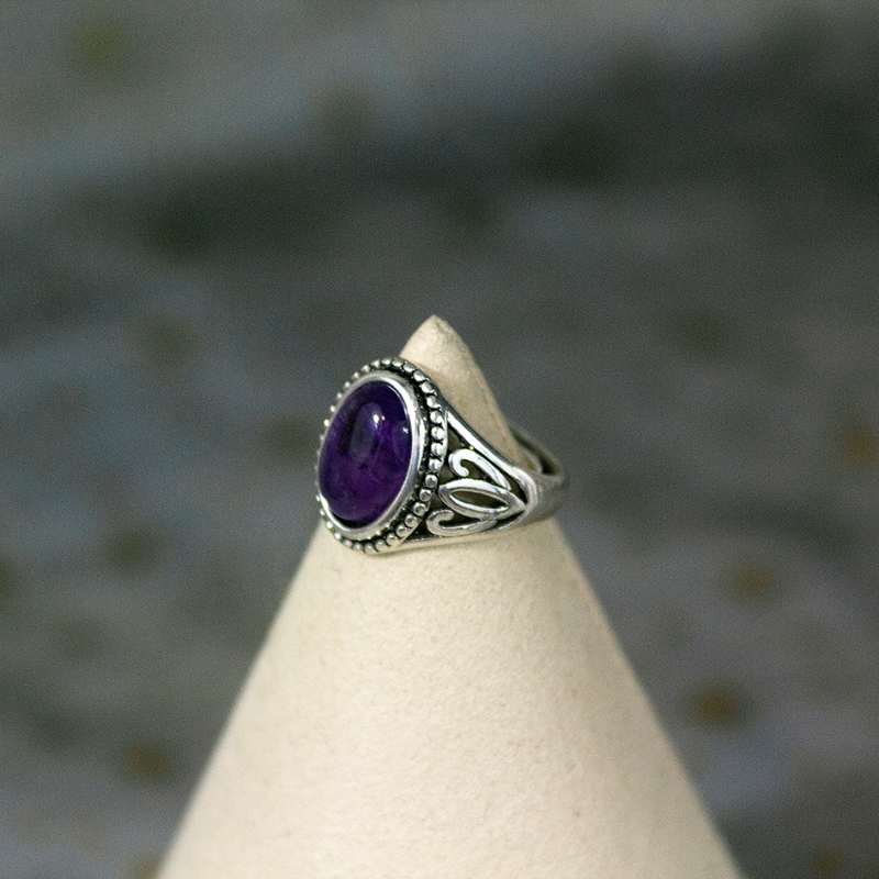 Bague réglable Améthyste