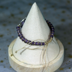 Bracelet tressé Arbre de vie Améthyste
