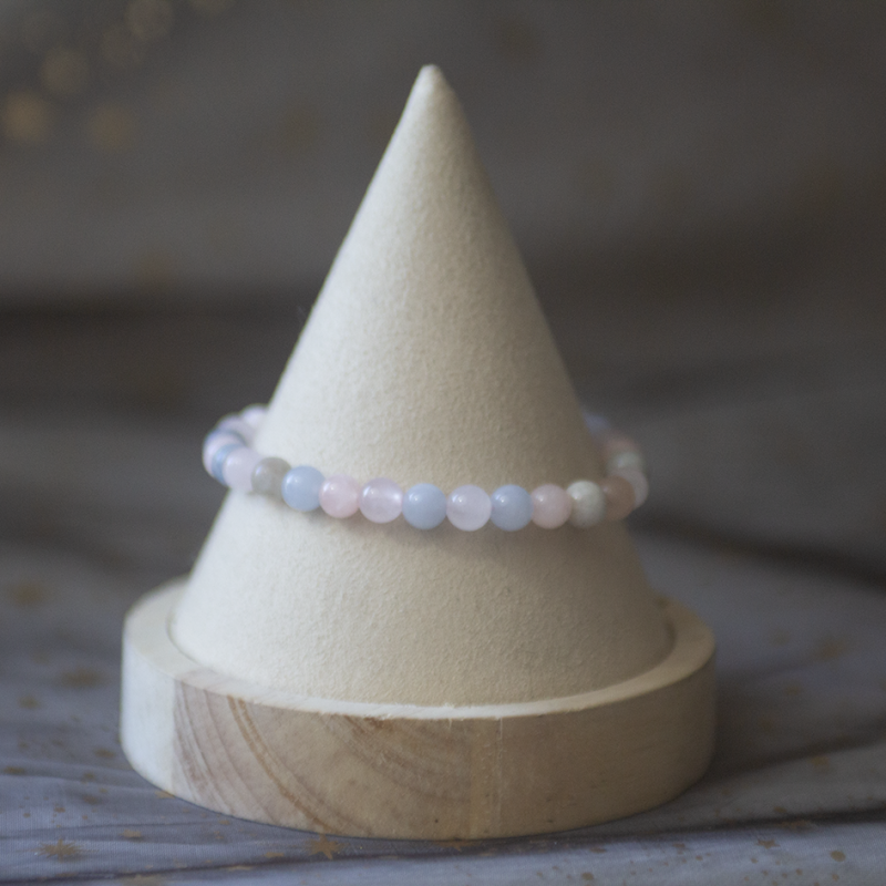 Bracelet Morganite 6mm