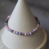 Bracelet Jaspe rose zébré 4mm