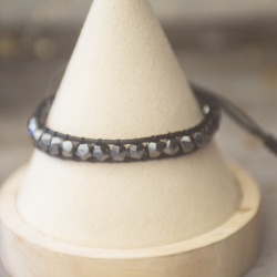 Bracelet tressé Hématite
