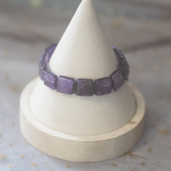 Bracelet carré en améthyste réglable