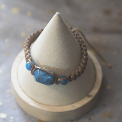 Bracelet tressé en apatite