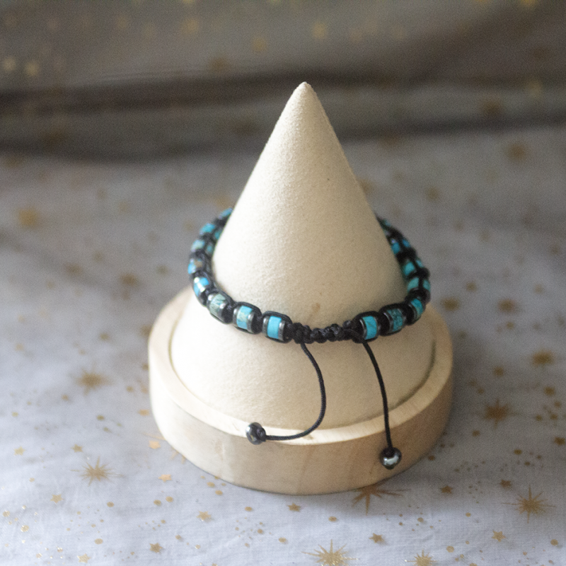 Bracelet turquoise tressé
