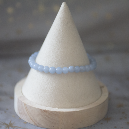 Bracelet 6mm Angelite bleu