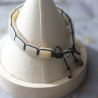 Bracelet tressé en aventurine orange