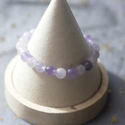 Bracelet 8mm jade violette