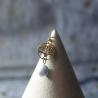 Boucle d'oreille en Howlite et acier inoxydable