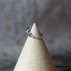 Bague Aigue Marine bohème Acier inoxydable