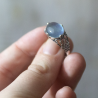 Bague Aigue Marine bohème Acier inoxydable