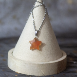 Collier étoile Cornaline