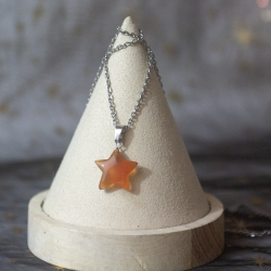 Collier étoile Cornaline