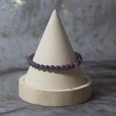 Bracelet Onyx Violet 6mm
