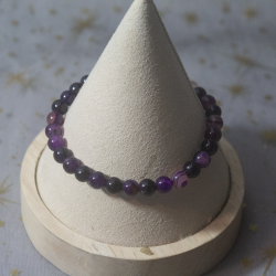 Bracelet Onyx Violet 6mm
