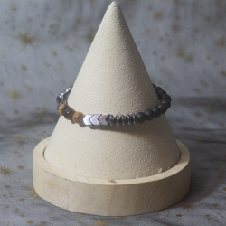 Bracelet hématite et oeil de tigre