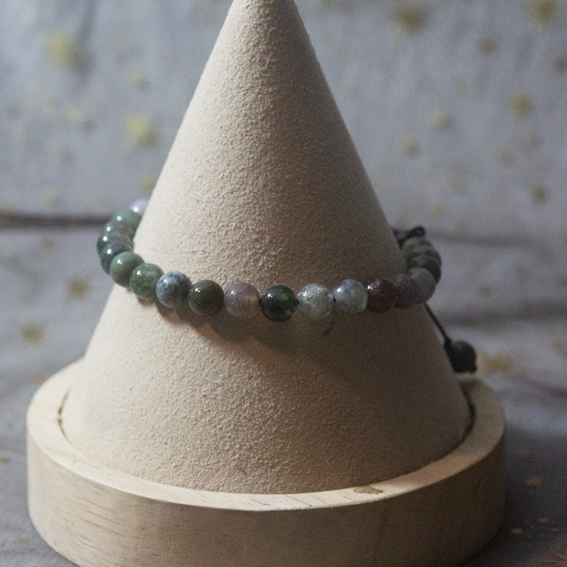 Bracelet Jaspe Indienne 6mm réglable
