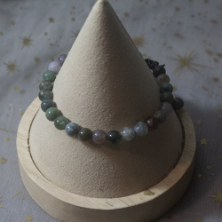 Bracelet Jaspe Indienne 6mm réglable