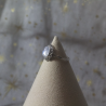 Bague réglable pierre de lune et acier inoxydable