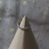 Bague pierre de soleil fleur réglable et acier inoxydable