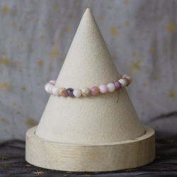 Bracelet Opale rose 6mm