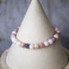 Bracelet Opale rose 6mm