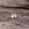 Boucle d'oreilles Pierre de lune et acier Inoxydable