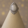 Bague pierre de Lune Acier inoxydable