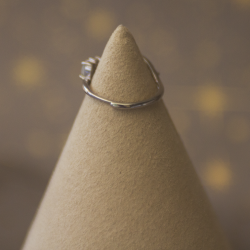 Bague réglable en opale