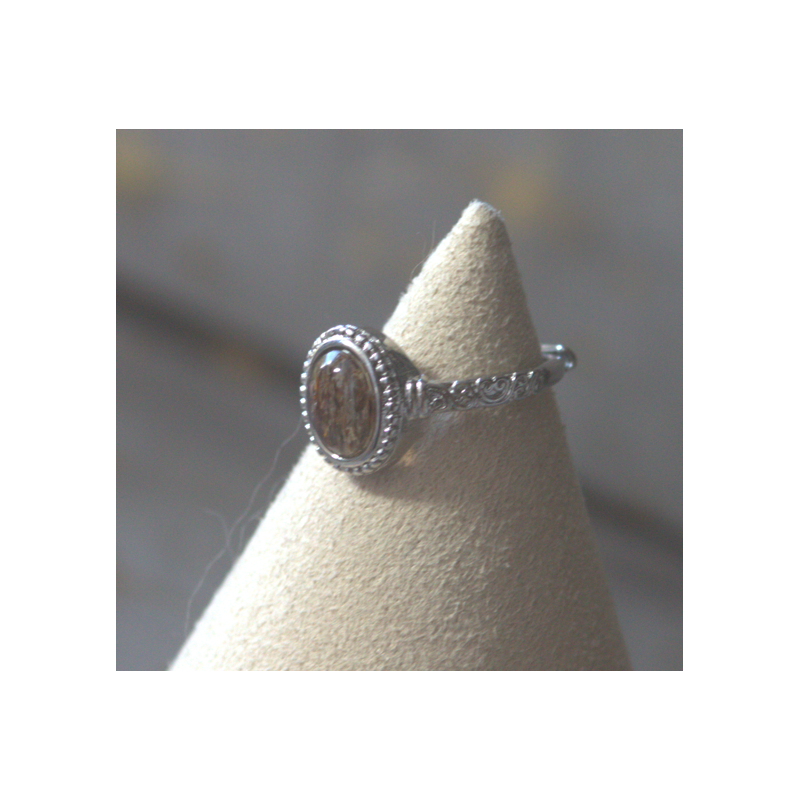 Bague quartz rutile rouge