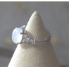 Bague pierre de lune étoiles
