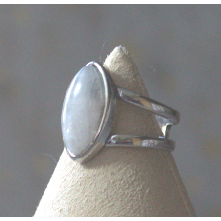 Bague pierre de lune Allongée