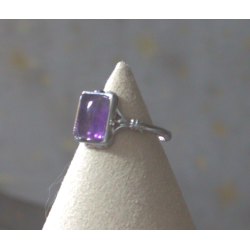 Bague Améthyste réglable