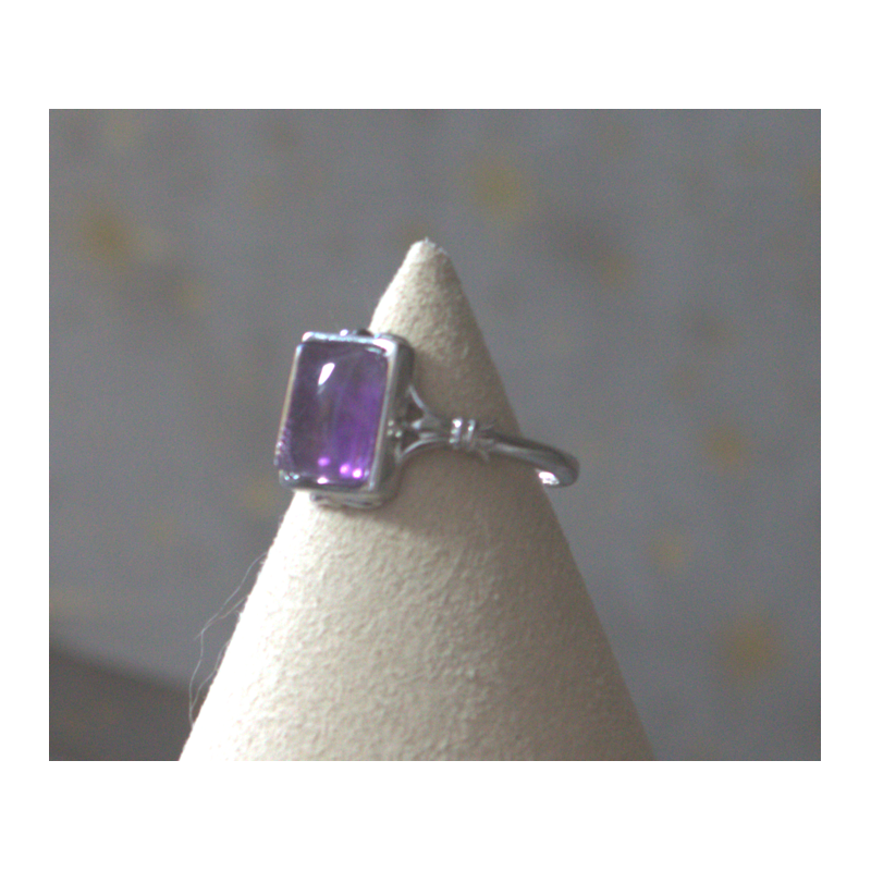 Bague Améthyste réglable