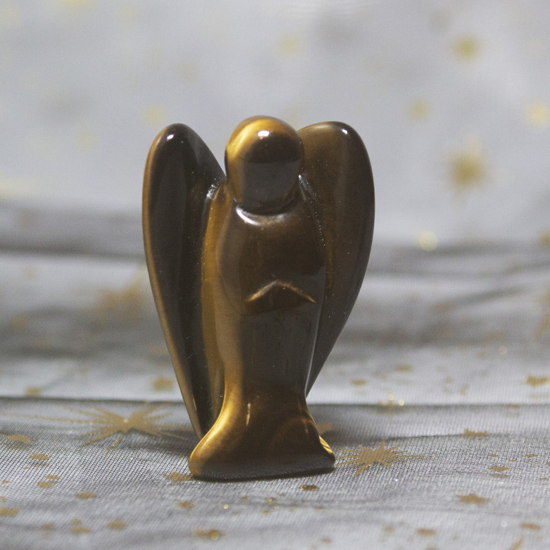 Figurine d'Ange Gardien en Œil de Tigre