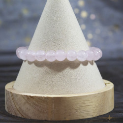 Bracelet en quartz rose 8mm