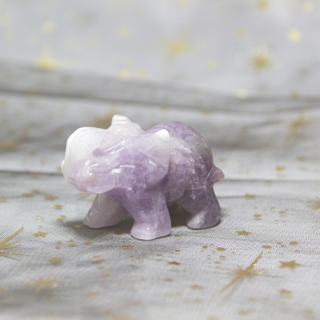 Figurine d'Elephant en Améthyste