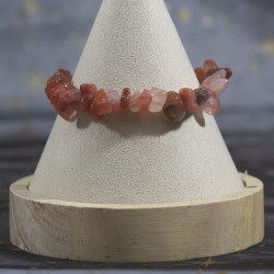 Bracelet baroque en onyx rouge