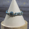 Bracelet en Apatite bleu rond tressé