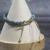 Bracelet en Apatite bleu rond tressé