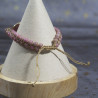 Bracelet en Rhodonite tressé