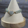 Bracelet coeur en Amazonite