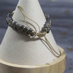 Bracelet en Labradorite réglable