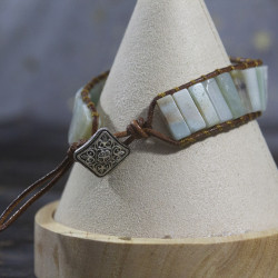 Bracelet en amazonite tressé