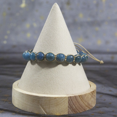 Bracelet en Apatite tressé et réglable