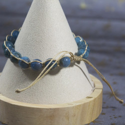 Bracelet en Apatite tressé et réglable