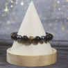 Bracelet Hématite, oeil de tigre et obsidienne