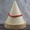 Bracelet de protection tressé rouge épais