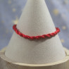 Bracelet de protection tressé rouge épais