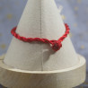 Bracelet de protection tressé rouge épais